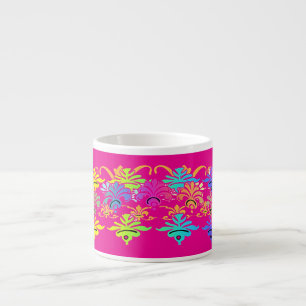 Floral Symbols Hot Pink Espresso Cup