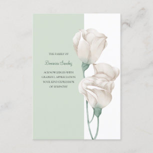 Floral Sympathy Acknowledgement Card