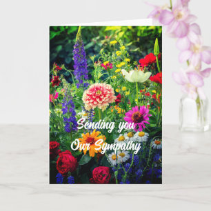 Floral Sympathy Card, 5" x 7" Folded Greeting Card