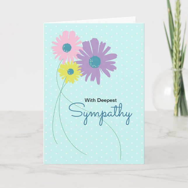 Floral Sympathy Card Daisy Bunch  (Front)