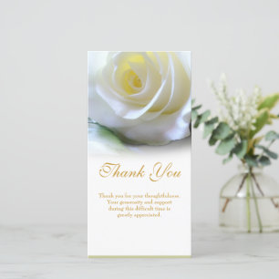 Floral Sympathy Funeral Thank You Custom Photo Card
