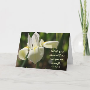 Floral Sympathy, Scripture Verse on God's Strength Card