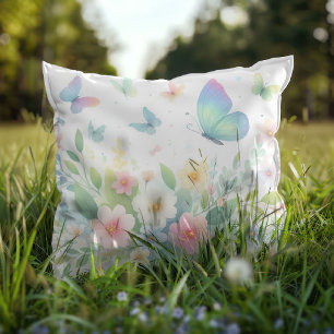 Floral Symphony 🌸🦋 Cushion