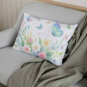 Floral Symphony 🌸🦋 Decorative Cushion