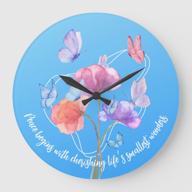 Floral Symphony Large Clock (Front)