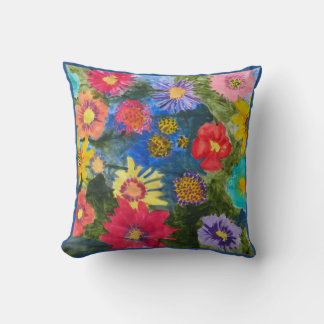 Floral Symphony of Color 16x16 Pillow