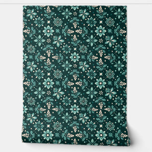 Floral Symphony Pattern Wallpaper