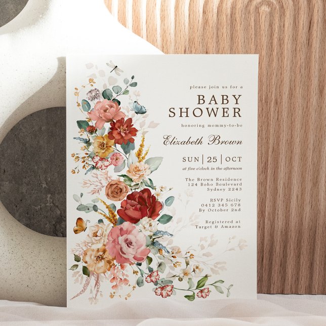 Floral Symphony | Pretty Garden Flower Baby Shower Invitation (Creator Uploaded)