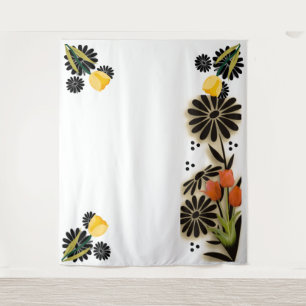"Floral Symphony" Tapestry