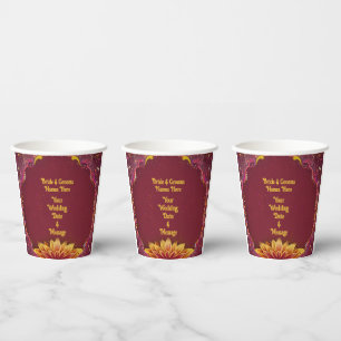 Floral Symphony: Wedding Elegance Collection Paper Cups