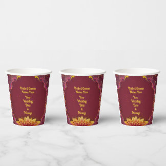 Floral Symphony: Wedding Elegance Collection Paper Cups