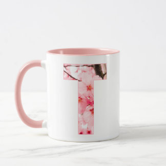 Floral T Initial Mug | Personalized Name & Traits
