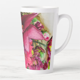 floral tall latte mug