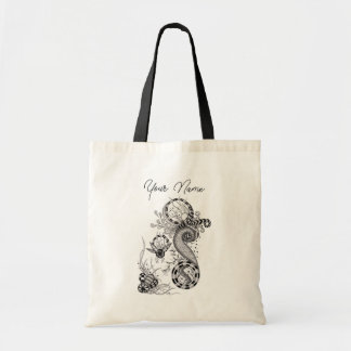 Floral Tangle Drawing - Tote Bag