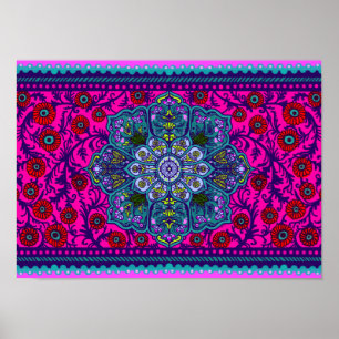 Floral Tapestry Poster