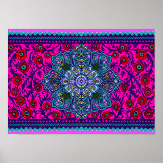 Floral Tapestry Poster