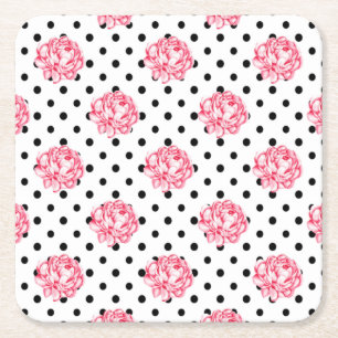 Floral Tapestry Throw Square Paper Coaster