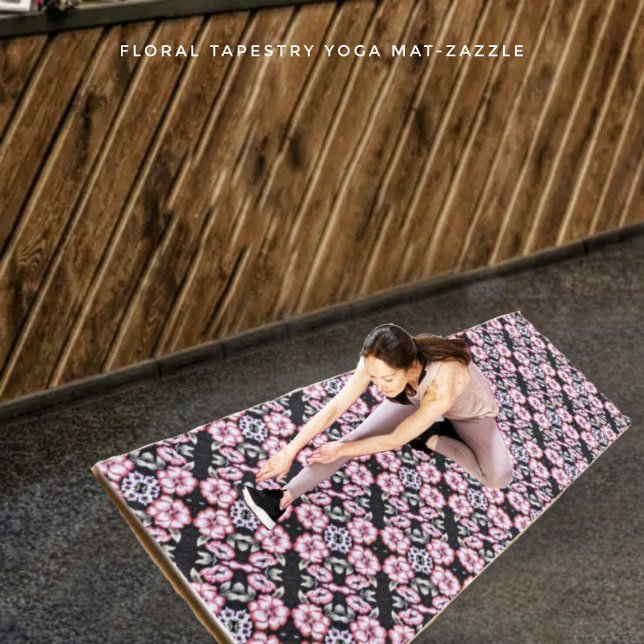 Floral Tapestry   Yoga Mat (Creator Uploaded)