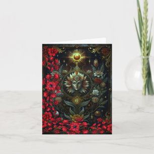 Floral Tarot Reader Blank Note Card