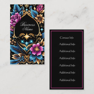 Floral Tattoo Artist Business Card