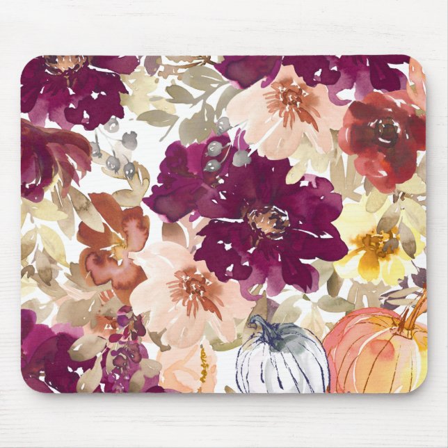Floral Tattoo Mouse Pad (Front)