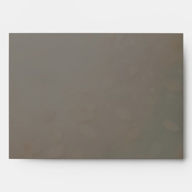 Floral taupe brown Envelope (Front)