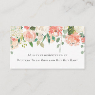 Floral Tea Cup Baby Shower Enclosure Card