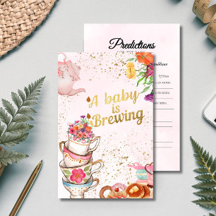 Floral tea party Baby is Brewing Prediction Game