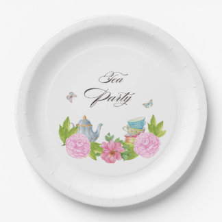 Floral Tea Party Paper Plates