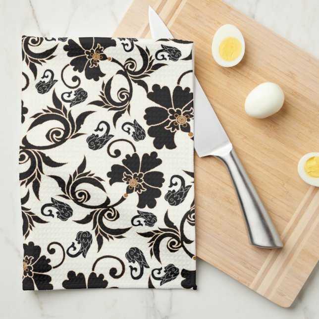 Floral Tea Towel (Quarter Fold)