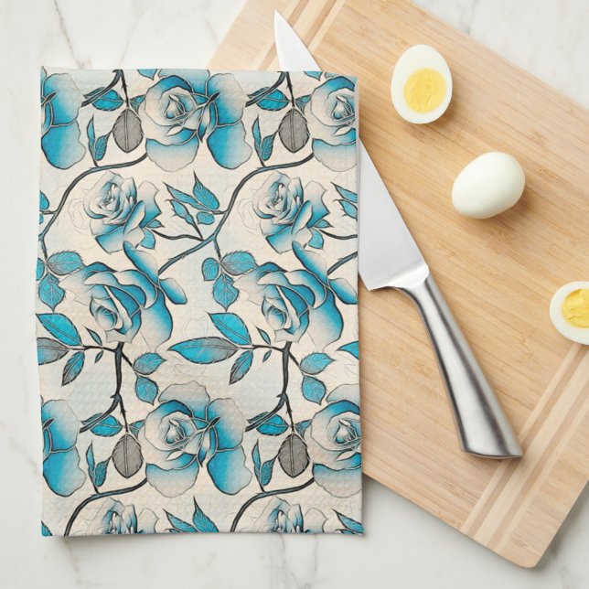 Floral Tea Towel (Quarter Fold)
