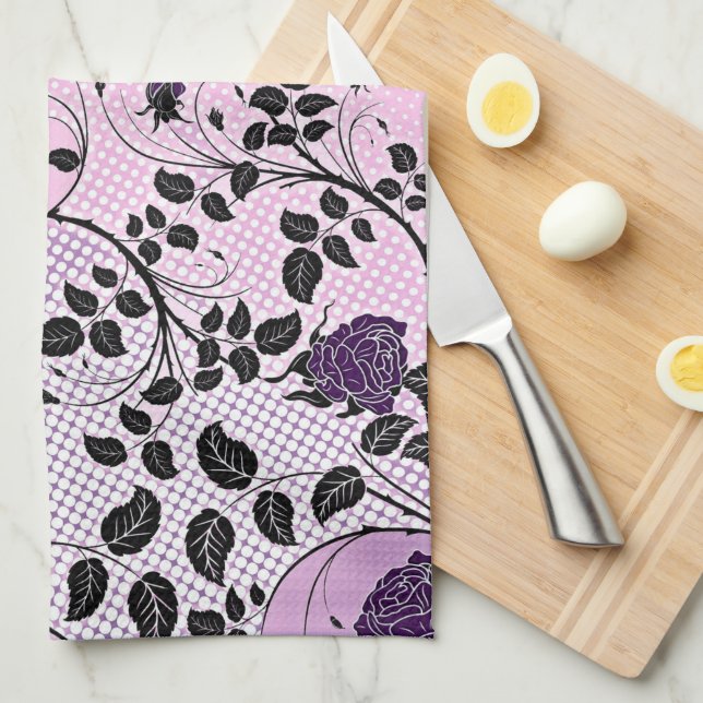Floral Tea Towel (Quarter Fold)