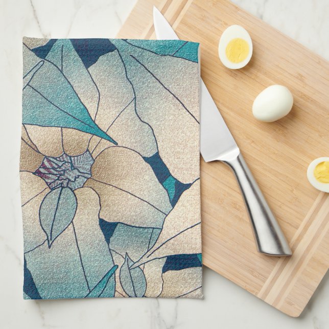 Floral Tea Towel (Quarter Fold)
