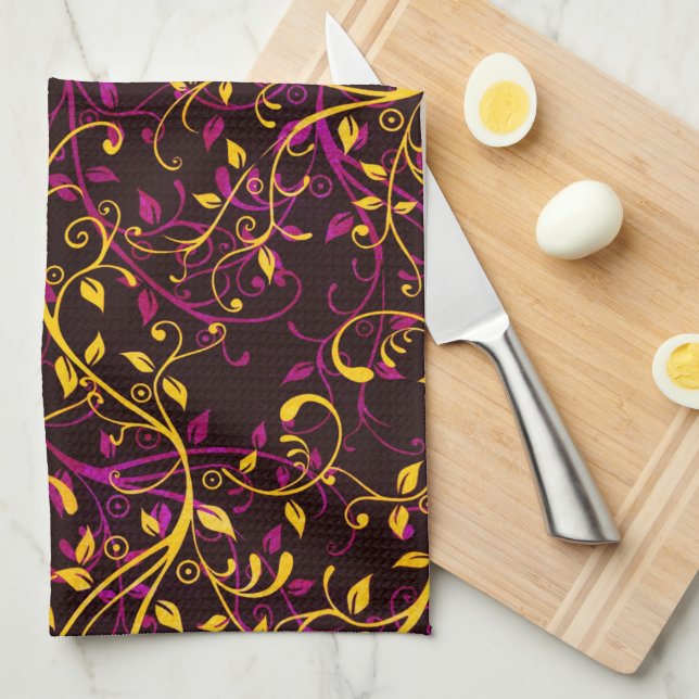 Floral Tea Towel (Quarter Fold)