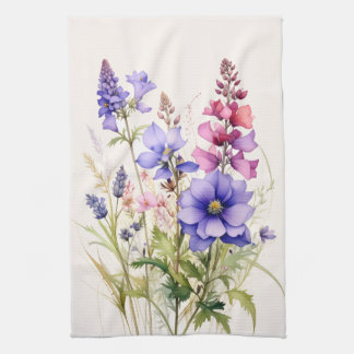Floral Tea Towels, Wildflowers Dish Towel, Spring  Towel
