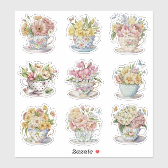 Floral Teacup (Sheet)
