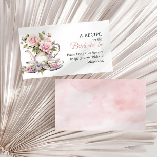 Floral Teacup Bridal Shower Recipe Insert