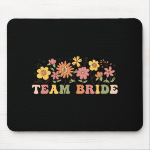 Floral Team Bride Wildflower Wedding Bachelorette Mouse Pad