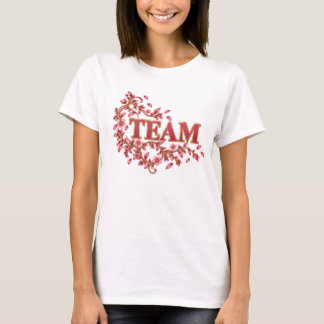 Floral TEAM T-Shirt | Red & Gold Design