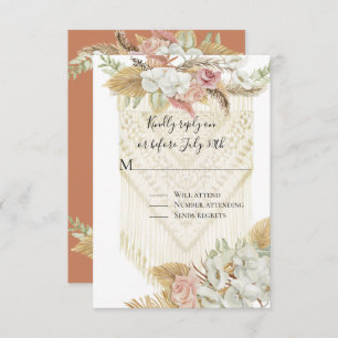 Floral Terra Cotta Pampas Grass Rose Greenery RSVP