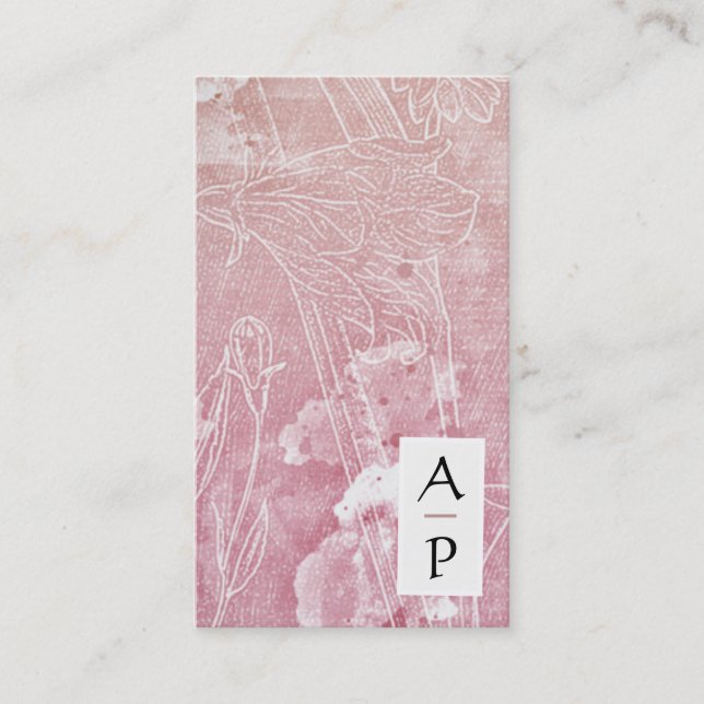 *~* Floral Terracotta Flowers Colour QR Logo Photo Business Card (Front)