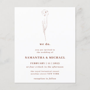 Floral Terracotta Indie Botanical we do budget Flyer