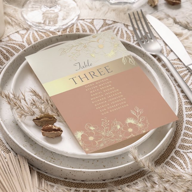 Floral Terracotta Wedding Seating Chart (Creator Uploaded)