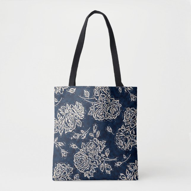 Floral texture repeat modern patternbackground,bat tote bag (Front)