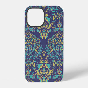 Floral textured. Damask Seamless vintage pattern. iPhone 12 Case