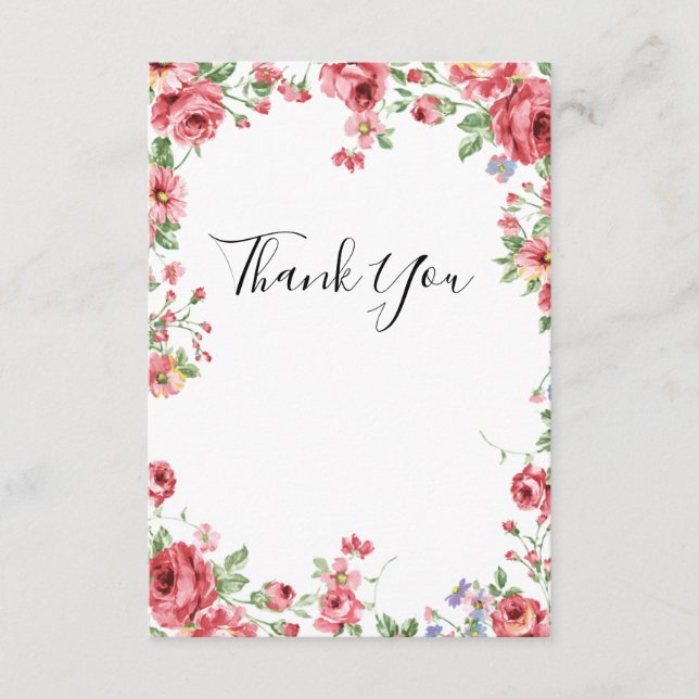 Floral Thank You Card (Front)