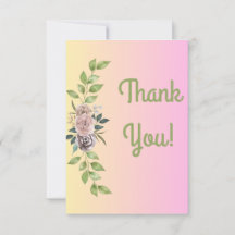 Floral Thank You Card