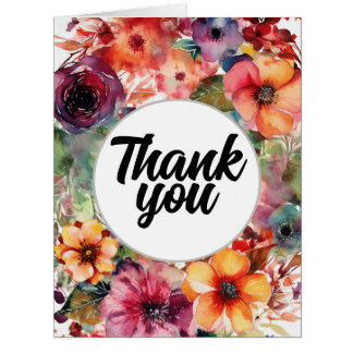 Floral Thank You Card