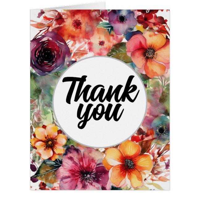 Floral Thank You Card (Front)