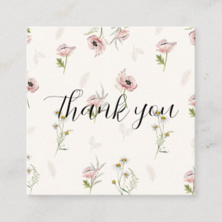 floral thank you card